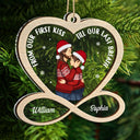 Christmas Couple From Our First Kiss - Gift For Couple - Personalized 2-Layered Mix Ornament