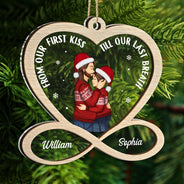Christmas Couple From Our First Kiss - Gift For Couple - Personalized 2-Layered Mix Ornament