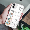 Custom Photo Calendar The Day Our Journey Began - Gift For Couples - Personalized Clear Phone Case