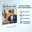 Gift For Couples,Wedding,Love,Gift For Women,Gift For Men,Gift For Wife,Gift For Husband,LGBT - Custom Photo The Wedding Of The Year Newlywed Couples - Personalized Vertical Rectangle Acrylic Plaque