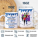 Gift For Bestie,Gift For Women,Happy,Top Market - 3D Effect Besties Thank You For Being My Unbiological Sister - Personalized White Edge-to-Edge Mug