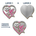 Memorial,Family,Gift For Men,Gift For Women,Sad - Memorial Your Wings Were Ready 3D Effect - Personalized Custom Shaped Car Visor Clip