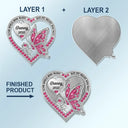 Memorial,Family,Gift For Men,Gift For Women,Sad - Memorial Your Wings Were Ready 3D Effect - Personalized Custom Shaped Acrylic Car Visor Clip