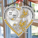 Memorial,Family,Gift For Men,Gift For Women,Sad - Memorial Your Wings Were Ready 3D Effect - Personalized Window Hanging Suncatcher Ornament