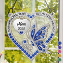 Memorial,Family,Gift For Men,Gift For Women,Sad - Memorial Your Wings Were Ready 3D Effect - Personalized Window Hanging Suncatcher Ornament