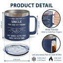 Gift For Brothers,Cousin,Happy,Gift For Men,Gift For Father - You Are My Brother My Friend - Personalized 14oz Stainless Steel Tumbler With Handle