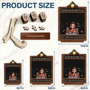 Gift For Women,Happy,Reading,Gift For Men,Gift For Yourself - 3D Effect Reading Girl Boy Books Read This Year - Personalized 2-Layered Wooden Tracker Sign