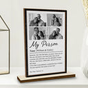 Custom Photo,Gift For Couples,LGBT,Old Couples,Gift For Women,Gift For Men,Gift For Husband,Gift For Wife,Gift For Boyfriend,Gift For Girlfriend,Love - Custom Photo Couple My Person Definition - Personalized Custom Shaped 2-Layered Wooden Plaque
