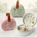 Gift For Daughter,Gift For Women,Happy - Faux Pressed Birth Flower My Daughter Forever - Personalized Jewelry Box With Handle