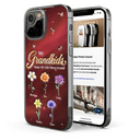 Gift For Grandma,Gift For Women,Happy - Crystal Birth Month Flower My Grandkids Make My Life More Grand - Personalized Clear Phone Case