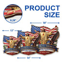Christian,Family,Happy,America 250th,Independence Day,Top Market,Top Market - 3D Effect God Bless America - Personalized Custom Shaped Wood Sign