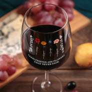 Gift For Bestie, Happy - Takes A Long Time To Grow - Personalized Wine Glass