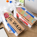 Back To School,Teacher,Proud,Icon - Teach Love Inspire Custom Teacher's Name - Personalized Whiteboard Eraser & Marker Set