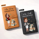 Teacher,Happy -Teacher Stuff - Personalized Leather Cable Bag