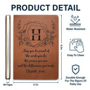 Teacher,Back To School - Teacher Thank You For Making A Difference - Personalized Leather Journal