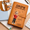 Gift For Yourself,Gift For Women,Gift For Men,Happy - Tech Stuff 3D Effect Man Woman - Personalized Leather Cable Bag