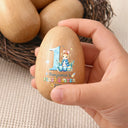 Easter,New baby,Dad,Sons,Gift For Son,Mom,Gift For Daughter,,Daughters (Young),Gift For Kids,Gift For Grandkids,Happy - Text Pattern My First Easter - Personalized Musical Wooden Easter Egg Shaker