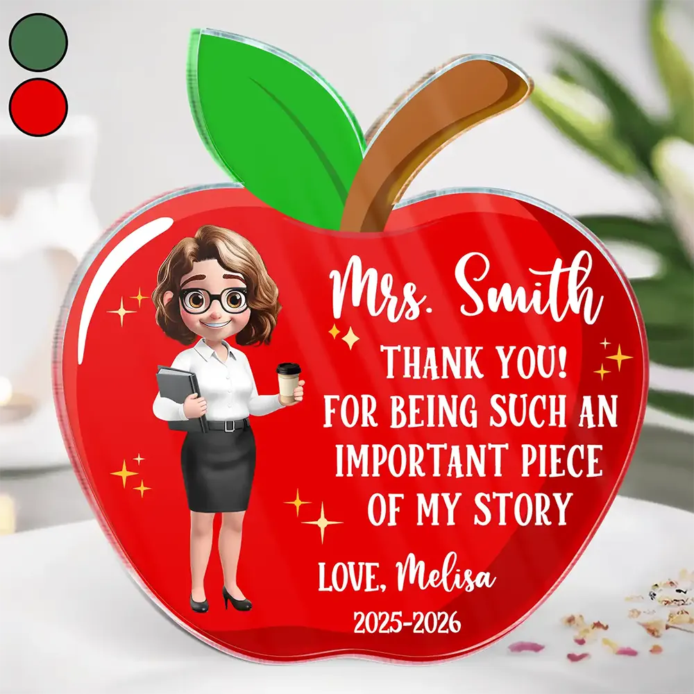 Teacher,Happy - Thank You For Being Such An Important Piece - Personalized Custom Shaped Acrylic Plaque