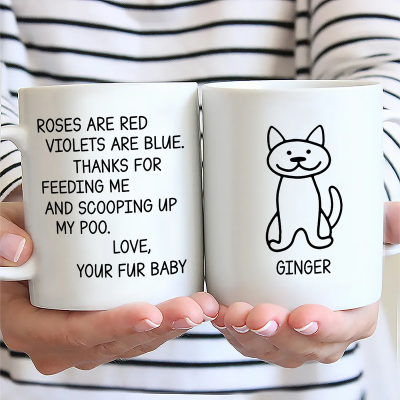 Pet Lovers,Pet Mom,Dog Lovers,Dog Mom,Cat Lovers,Cat Mom,Happy - Thank You For Scooping Our Poo - Personalized Mug