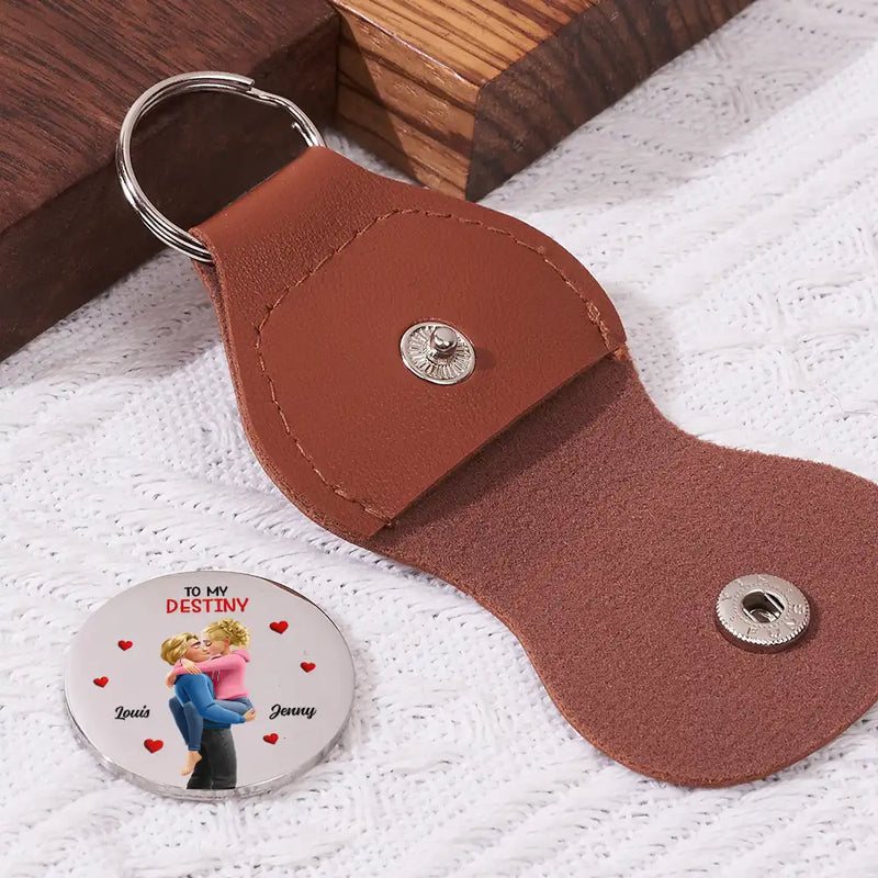 Gift For Couples,Gift For Husband,Gift For Boyfriend,Love - Thanks For Being My Husband - Personalized Leather Pocket Hug