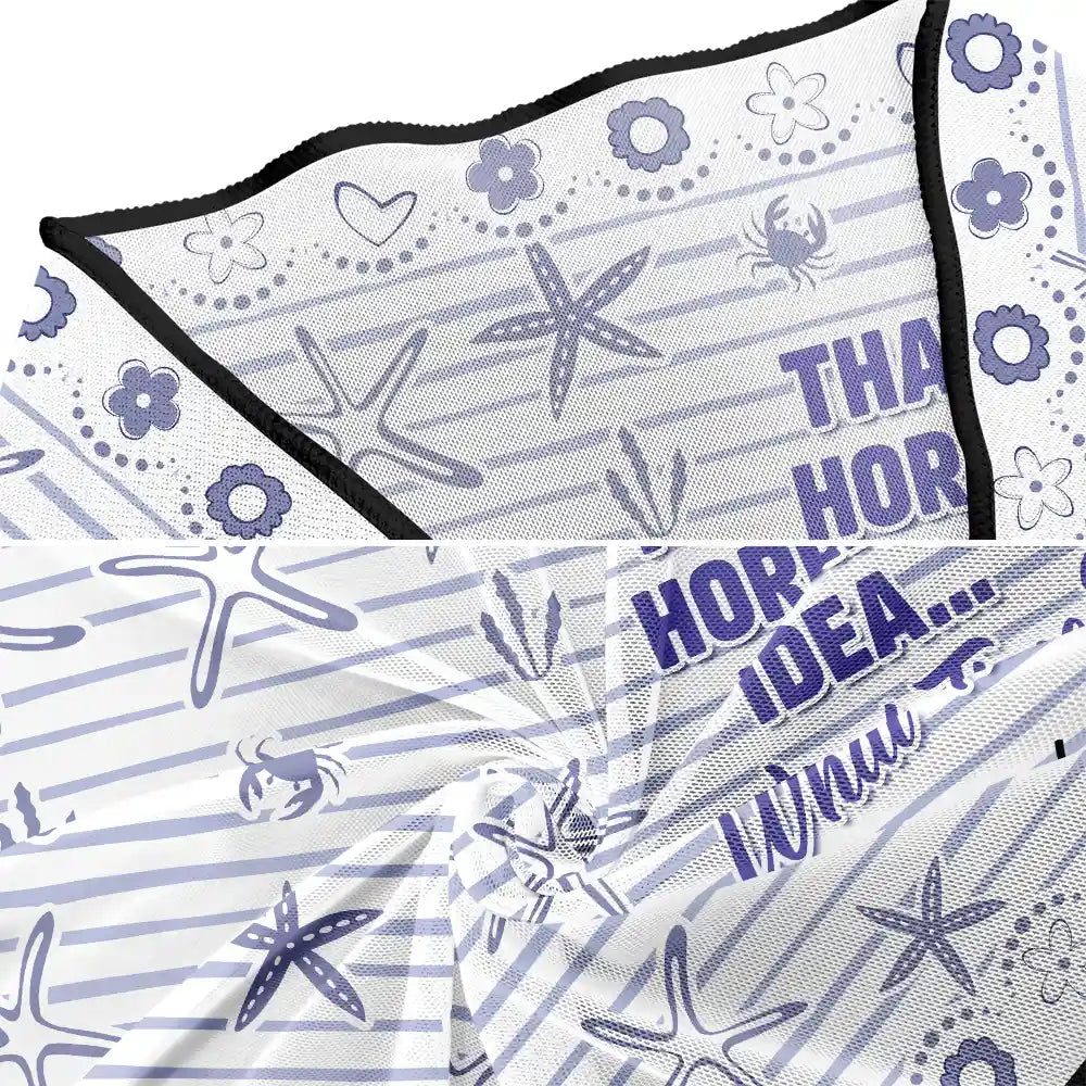 Gift For Yourself,Summer,Beach,Travel,Happy - That's A Horrible Idea What Time - Personalized Short Sarong Swimwear Cover Ups