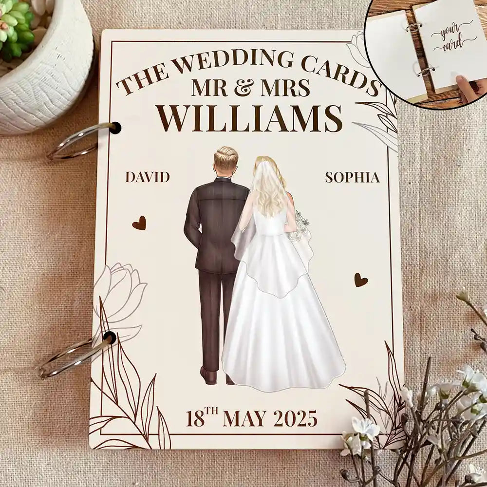 The Wedding Cards Of Mr & Mrs - Personalized Card Keeper, Card Holder