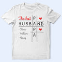 Gift For Father,Happy - The Best D Husband Dad Funny Kid Name Word Game - Personalized T Shirt
