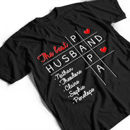 Gift For Father,Happy - The Best D Husband Dad Funny Kid Name Word Game - Personalized T Shirt