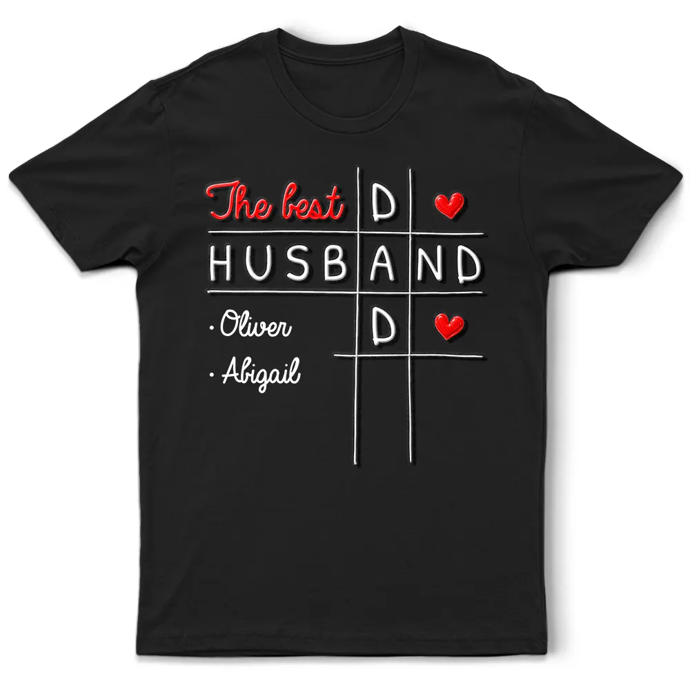 The Best D Husband Dad Funny Kid Name Word Game - Personalized T Shirt