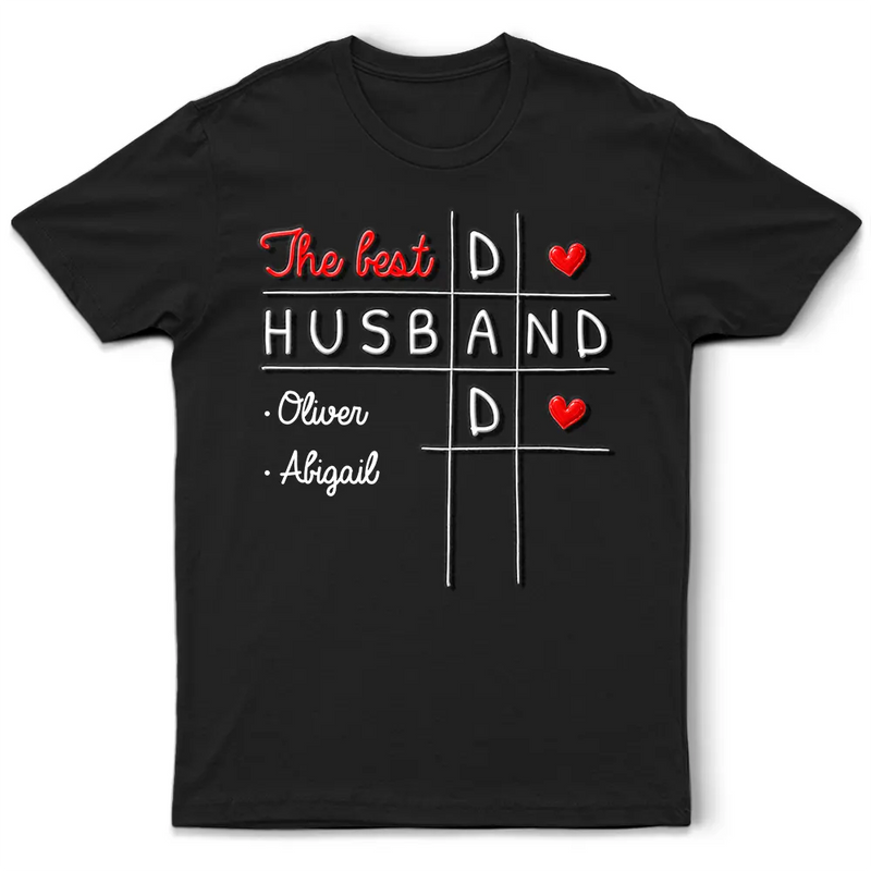 Gift For Father,Happy - The Best D Husband Dad Funny Kid Name Word Game - Personalized T Shirt