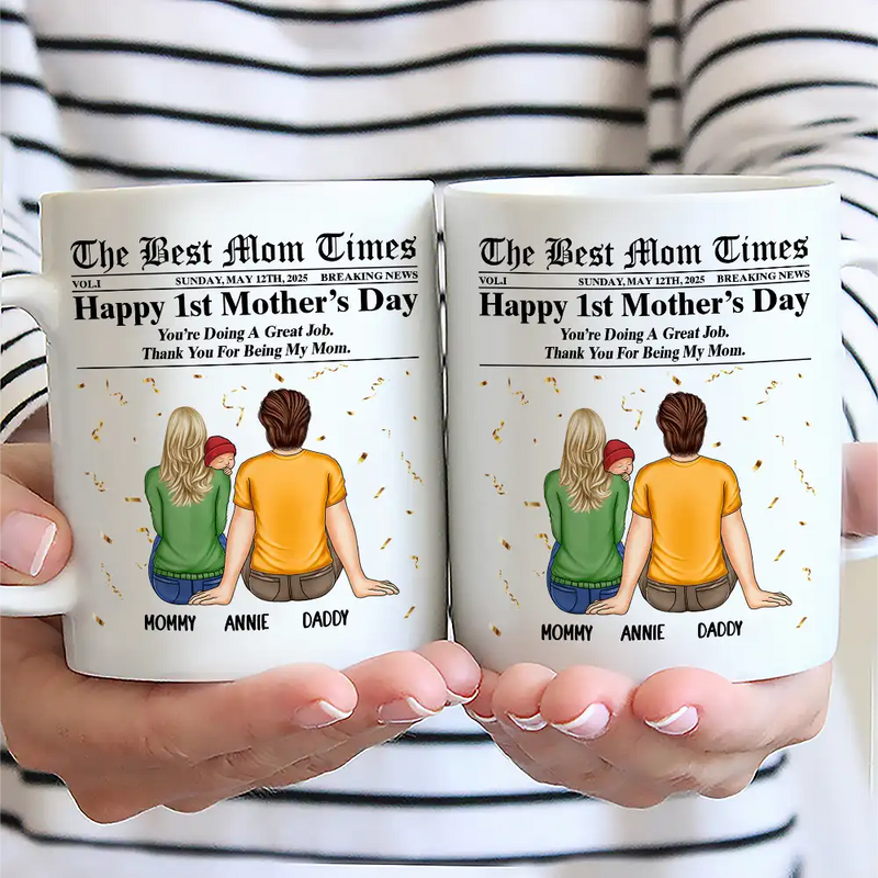 New Mom,New baby,Happy - The Best Mom Times New Mom - Personalized Mug