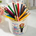 Teacher, Happy - The Best Teacher - Personalized Rotating Pen Holder