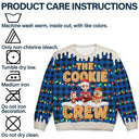 Christmas,Family,Icon,Happy - The Cookie Crew Family - Personalized Unisex Ugly Sweater