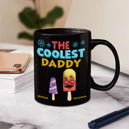Gift For Grandpa, Gift For Father, Funny - The Coolest Pop Funny 3D Effect Cartoon Ice Cream - Personalized Mug