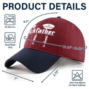 Gift For Father,Happy,Dad's Hobby,Non-Eng,Humorous - The Dockfather Nautical Dad Custom Kid Name - Personalized Embroidered Two Tone Cap