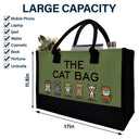 Pet Mom,Cat Lovers,Pet Lovers,Dog Lovers,Cat Mom,Dog Mom,Happy - The Dog Bag Color Stick Figure Dog Cat - Personalized Canvas Tote Bag