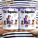 Cat Lovers,Cat Mom,Cat Dad,Happy - The Dogmother Dogfather - Personalized White Edge-to-Edge Mug