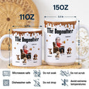 Cat Lovers,Cat Mom,Cat Dad,Happy - The Dogmother Dogfather - Personalized White Edge-to-Edge Mug