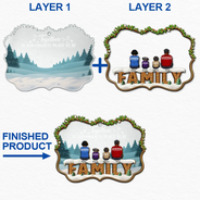Family,Gift For Sibling,Love,Christmas - The Greatest Gift Our Parents Gave Us Was Each Other - Personalized 2-Layered Mix Ornament