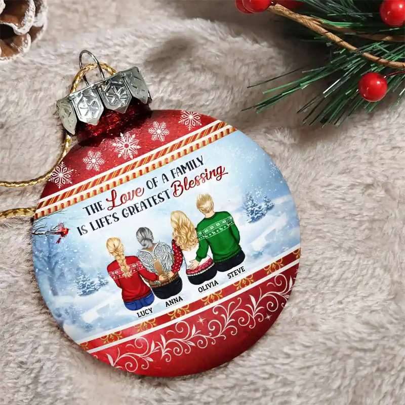 Family,Christmas,Love - The Greatest Gift Our Parents Gave Us Was Each Other - Personalized Ball Ornament