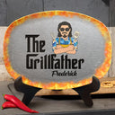Grilling, Gift For Father, Happy - The GrillFather Master - Personalized Plate