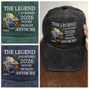 Retirement, Gift For Mother, Gift For Yourself, Happy - The Legend Has Retired 3D Embroidery Effect - Personalized Vintage Washed Denim Cap