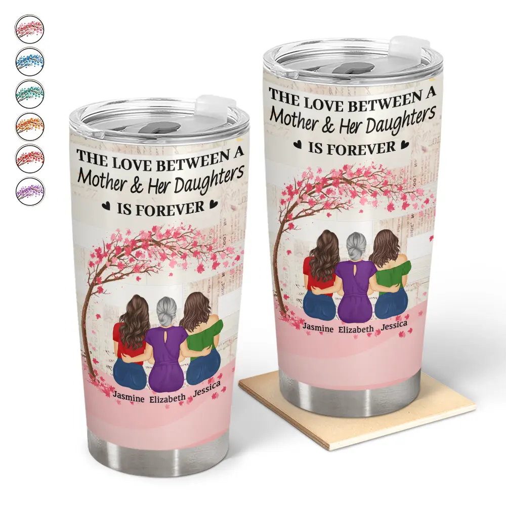 Gift For Women,Gift For Mother,Single Mom,Mom - Daughters (Adult),Mom - Daughters (Young),Mom - Sons,Mom - Children,Love - The Love Between A Mother & Her Daughters Sons - Personalized Tumbler