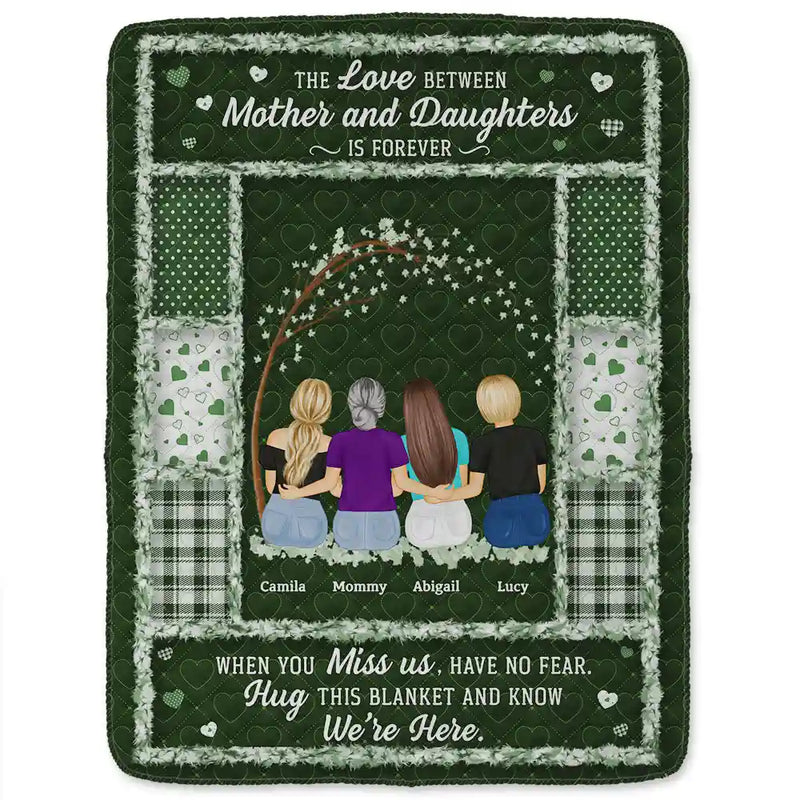 Gift For Women,Gift For Mother,Mom,Daughters,Gift For Daughter,Love - The Love Between Mother And Daughters - Personalized Fleece Blanket, Sherpa Blanket