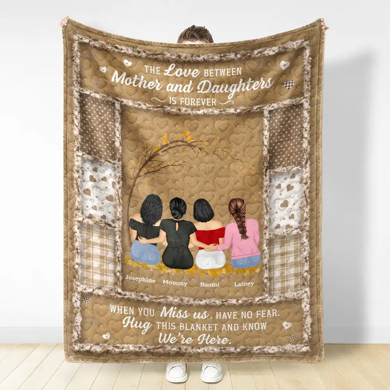 Gift For Women,Gift For Mother,Mom,Daughters,Gift For Daughter,Love - The Love Between Mother And Daughters - Personalized Fleece Blanket, Sherpa Blanket
