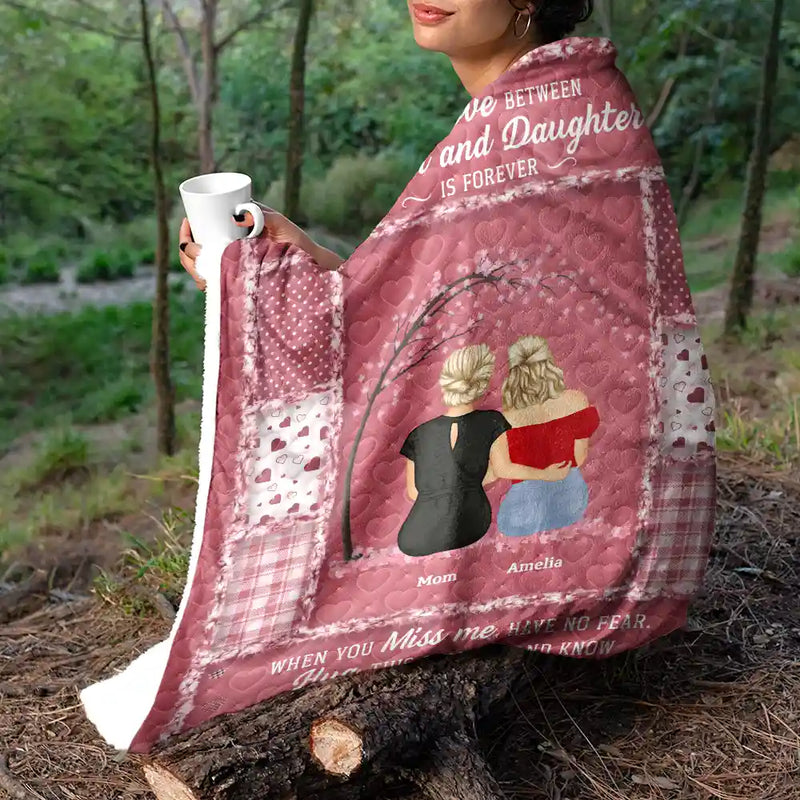 Gift For Women,Gift For Mother,Mom,Daughters,Gift For Daughter,Love - The Love Between Mother And Daughters - Personalized Fleece Blanket, Sherpa Blanket