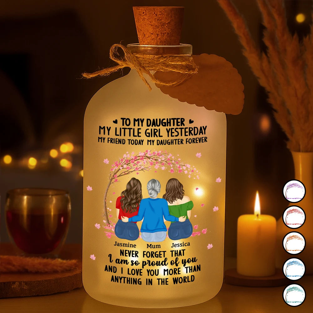 The Love Between Mother & Daughter - Personalized Short Bottle Light