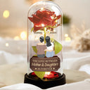 Mom - Daughters (Adult),Gift For Mother,Love - The Love Between Mother & Daughters Is Forever - Personalized Everlasting Rose Dome Lamp