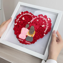 Gift For Mother,Gift For Daughter,Mom,Daughters ,Gift For Grandma - The Love Between Mother & Daughters Is Forever - Personalized Flower Shadow Box
