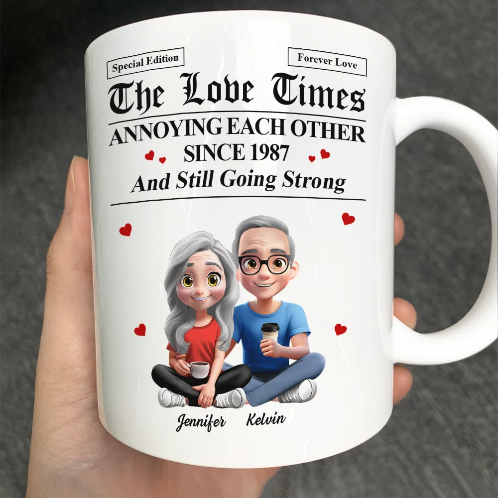 The Love Times Newspaper Theme - Personalized Mug